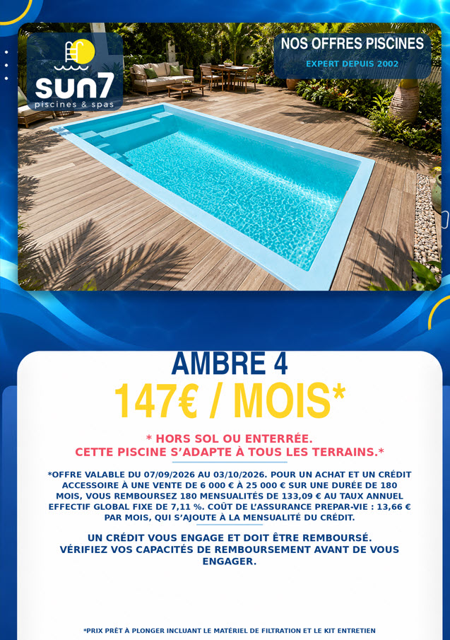 NOS OFFRES PISCINES
